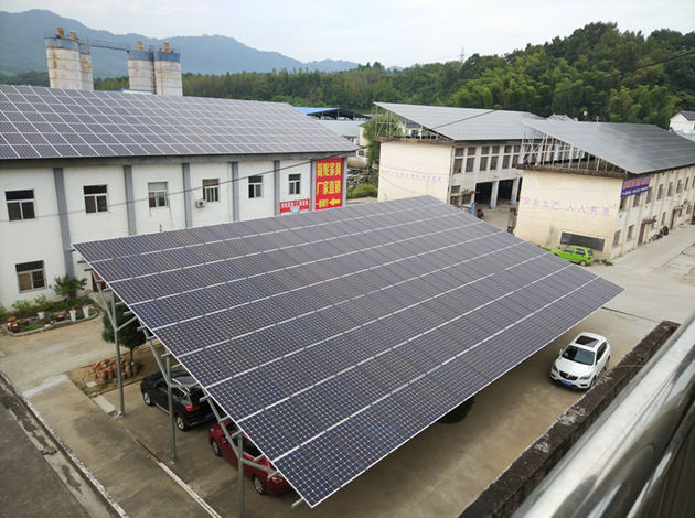 Sistema de montaje de cochera solar Huangshan Dingli-386KW