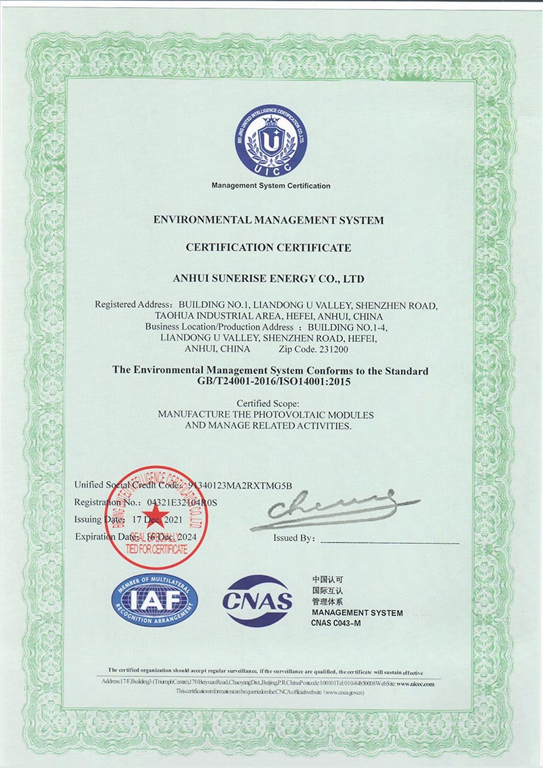 Certificado ISO140001