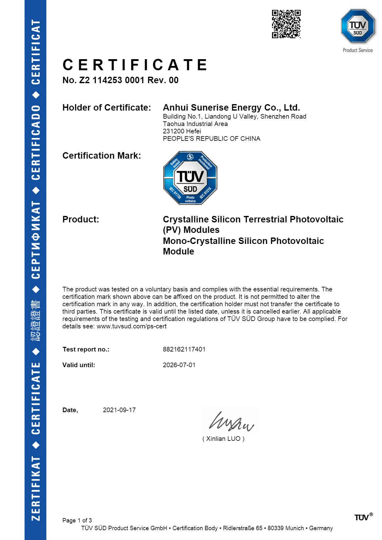 Certificado TUV-01